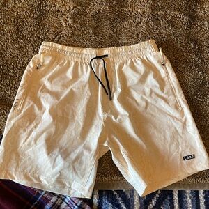 LSKD Cream Snake Print REP Athletic Drawstring 7” performance Shorts - Size M